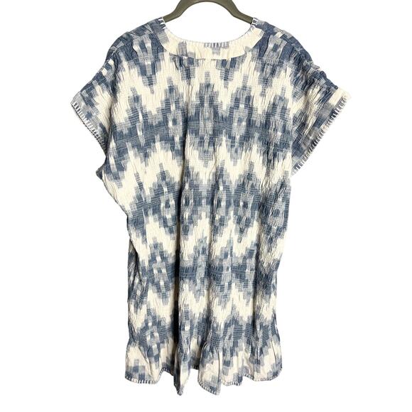 NWT BOTEH Neith Ikat Tunic Blue Size Small Cotton Beach Coverup‎ Resort - Picture 11 of 12